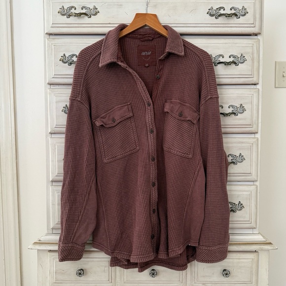 Aerie Lumber Jane Waffle Shirt - Picture 3 of 6
